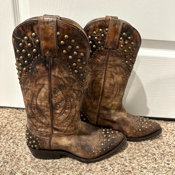 Frye Leather Boots with Studded Detailing - Picture 3 of 8